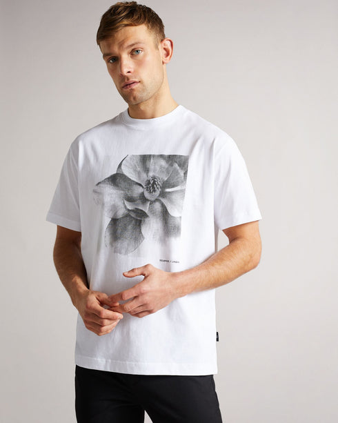HUTTONN-Tops-SS Flower Printed T-Shirt- Ted Baker Romania
